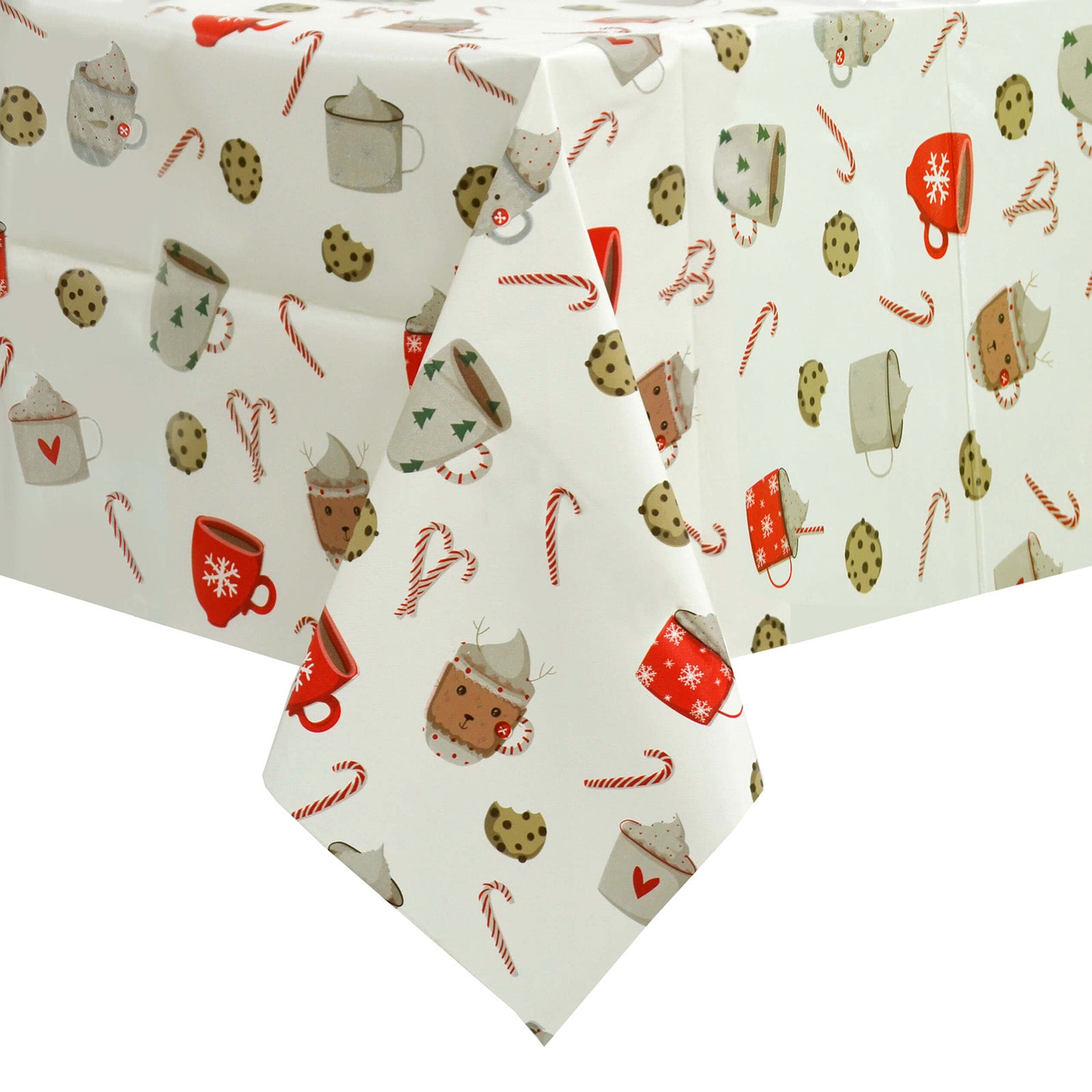 Mr Crimbo PVC Large Christmas Tablecloth Candy Cane - MrCrimbo.co.uk -XS7134 - -christmas tablecloth